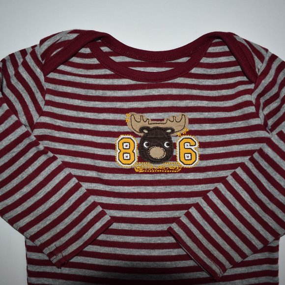 George Stripe Reindeer Bodysuit 6-12 Months - Picture 4 of 5